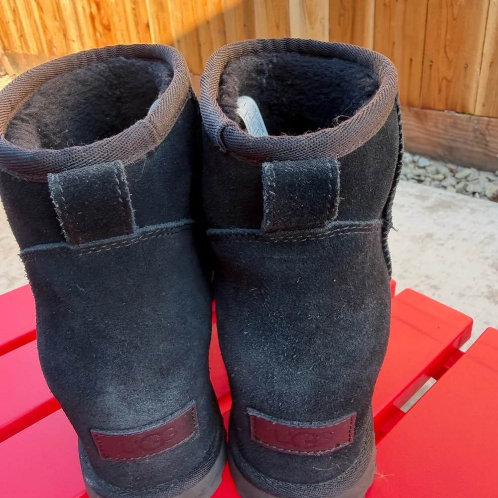 UGG Charcoal mini  Suede wedge Ankle Boots